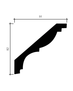 Карниз Европласт 1.50.161 гибкий Пенополиуретан 2000*81*91 мм-foto2