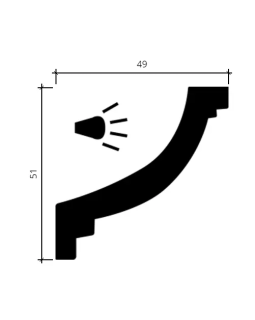 Карниз Европласт 1.50.215 Пенополиуретан 2000*52*48 мм-foto4