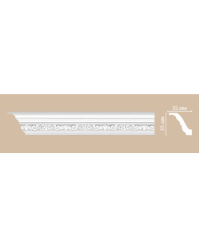 Потолочный плинтус с орнаментом Decomaster 95842 (35*35*2400)