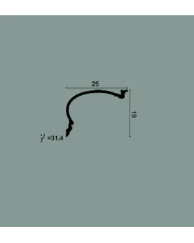 C343 Карниз Heritage XL Orac Decor Полиуретан-foto2