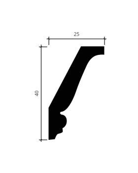 Карниз Европласт 1.50.191 Пенополиуретан 2000*40*25 мм-foto4