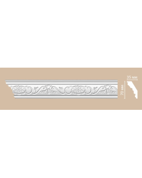 Потолочный плинтус с орнаментом Decomaster DT 9 (70*35*2400)