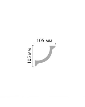 Потолочный плинтус гладкий Decomaster 96689 (105*105*2400)-foto2