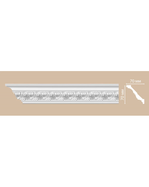 Потолочный плинтус с орнаментом Decomaster 95622 гибкий (70*70*2400)