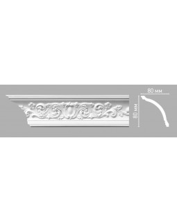 Плинтус потолочный с орнаментом Decomaster 95022/40 (80х80х2400мм)