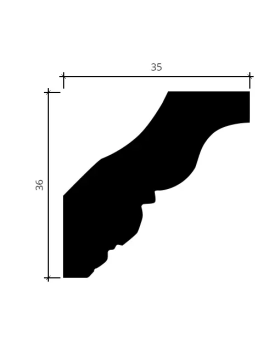Карниз Европласт 1.50.206 гибкий Пенополиуретан 2000*36*35 ии-foto2