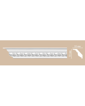 Потолочный плинтус с орнаментом Decomaster DT 13 (55*55*2400)