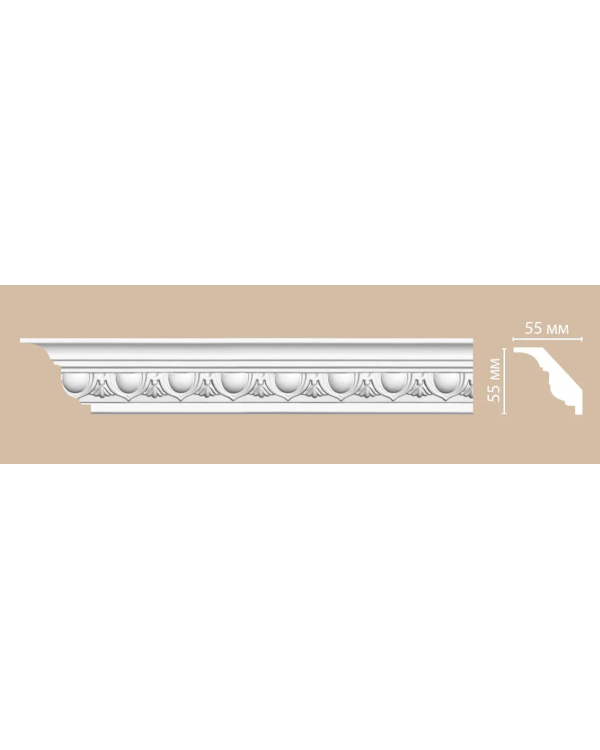 Потолочный плинтус с орнаментом Decomaster DT 13 (55*55*2400)