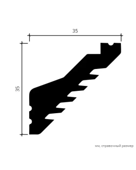 Карниз Европласт 6.50.701 Композит Новый 2000*35*35 мм-foto6