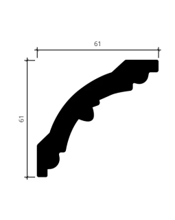 Карниз Европласт 1.50.290 гибкий Пенополиуретан 2000*61*61 мм-foto2