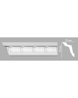 Плинтус потолочный с орнаментом Decomaster 95017 (70х70х2400мм)