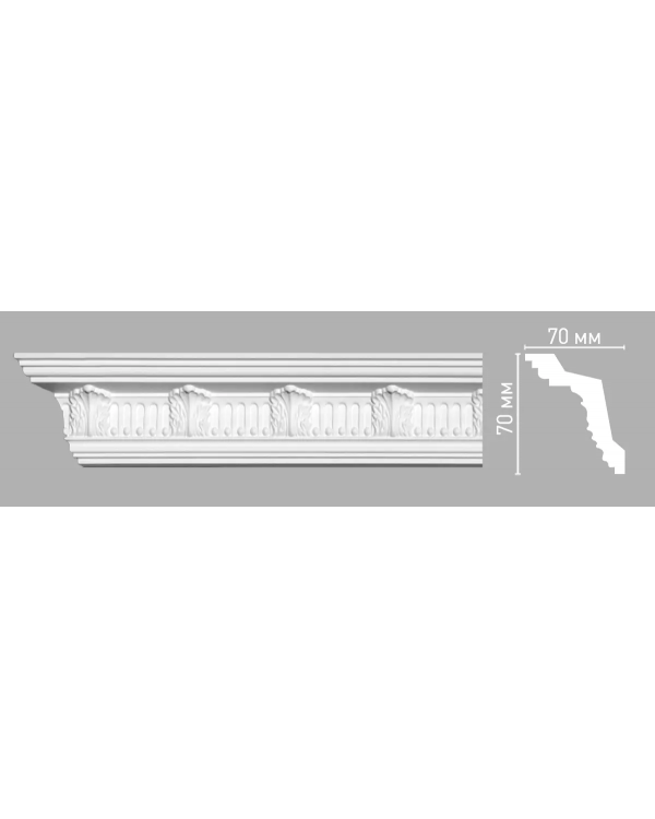 Плинтус потолочный с орнаментом Decomaster 95017 (70х70х2400мм)