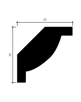 Карниз Европласт 1.50.297 Пенополиуретан 2000*20*20 мм-foto2