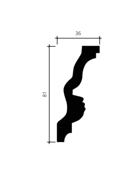 Карниз Европласт 1.50.259 гибкий Пенополиуретан 2000*81*37 мм-foto2