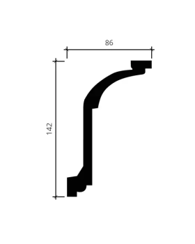 Карниз Европласт 1.50.166 Пенополиуретан 2000*142*87 мм-foto4