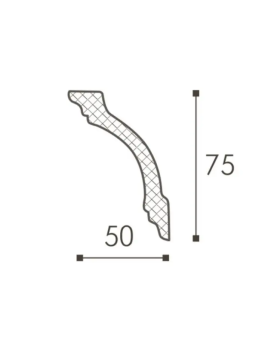 Карниз NMC Wallstyl WT14 75х50х2000 мм-foto2