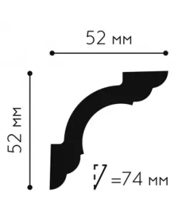 Карниз Mallers MC124 Композит 2000*52*52 мм-foto2