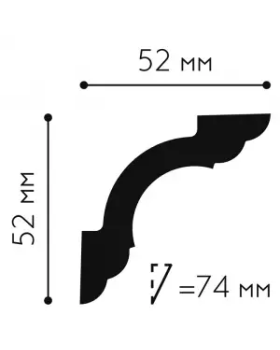 Карниз Mallers MC124 Композит 2000*52*52 мм-foto2