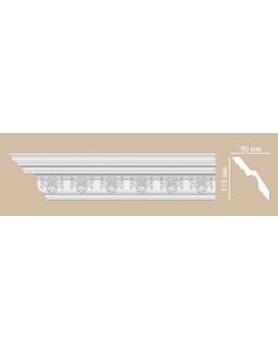 Потолочный плинтус с орнаментом Decomaster DT 9851 (115*90*2400)