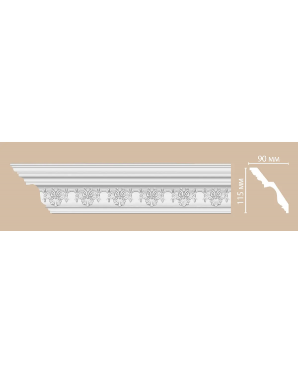 Потолочный плинтус с орнаментом Decomaster DT 9851 (115*90*2400)