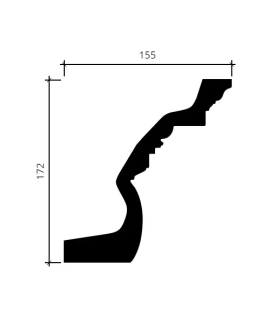 Карниз Европласт 1.50.152 гибкий Пенополиуретан 2000*172*155 мм-foto2
