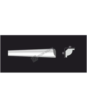 Карниз Decor Dizayn DD38 Полистирол 2000*20*20 мм