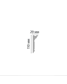 Плинтус потолочный Decomaster D225B ДМ (110*29*2000мм)-foto2
