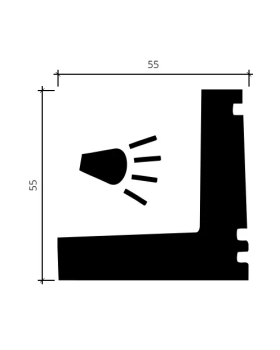 Карниз Европласт 1.50.226 гибкий Пенополиуретан 2000*55*55 мм-foto2