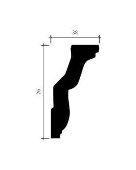 Карниз Европласт 1.50.112 гибкий Пенополиуретан 2000*74*39 мм-foto2
