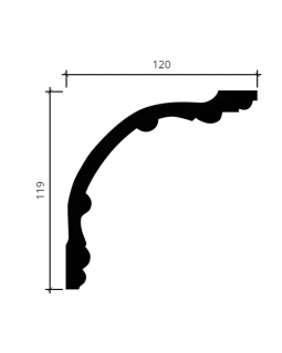 Карниз Европласт 1.50.168 Пенополиуретан 2000*119*120 мм-foto4