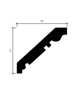 Карниз Европласт 1.50.207 гибкий Пенополиуретан 2000*52*55 мм-foto2