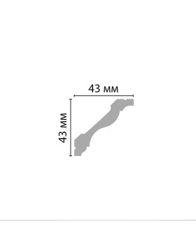 Плинтус потолочный Decomaster D110 ДМ (43*43*2000мм)-foto2