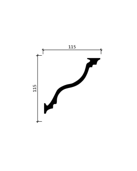 Карниз Decor Dizayn DD504 Полистирол 2000*115*115 мм-foto2