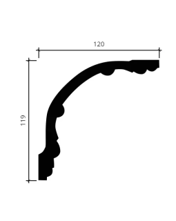 Карниз Европласт 1.50.252 Пенополиуретан 2000*119*120 мм-foto4