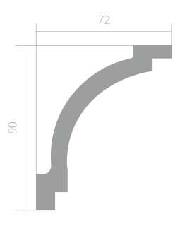 Карниз Ultrawood CR 2340, CR 2340 i ЛДФ 2000*85*60 мм-foto5