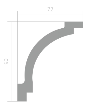 Карниз Ultrawood CR 2340, CR 2340 i ЛДФ 2000*85*60 мм-foto5