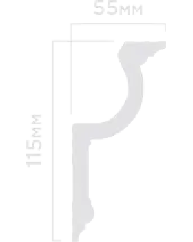 Карниз Hiwood A127, A155, A188 Фитополимер Под покраску 2000*115-170*55-81.6 мм-foto2
