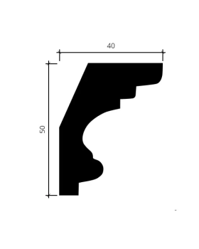 Карниз Европласт 1.50.122 гибкий Пенополиуретан 2000*50*40 мм-foto2