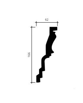 Карниз Европласт 1.50.136 гибкий Пенополиуретан 2000*165*61 мм-foto2