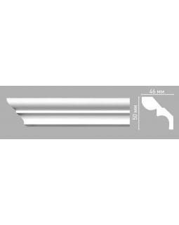 Плинтус потолочный гладкий Decomaster 96669 (50х46х2400мм)
