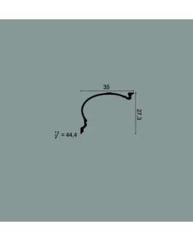 C344 Карниз Heritage XXL Orac Decor Полиуретан-foto2