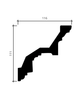 Карниз Европласт 1.50.111 Пенополиуретан 2000*112*118 мм-foto4