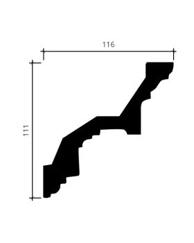 Карниз Европласт 1.50.111 Пенополиуретан 2000*112*118 мм-foto4
