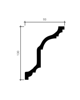Карниз Европласт 1.50.254 гибкий Пенополиуретан 2000*130*93 мм-foto2