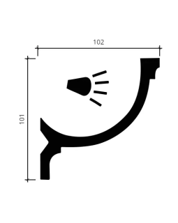 Карниз Европласт 1.50.261 Пенополиуретан 2000*100*103 мм-foto4