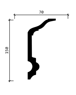 Карниз Decor Dizayn DD505 Полистирол 2000*150*70 мм-foto2