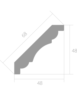 Карниз Ultrawood CR 0015 ЛДФ 2000-2440*48*48 мм-foto6