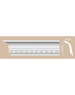 Потолочный плинтус с орнаментом Decomaster DT 168 (150*80*2400)