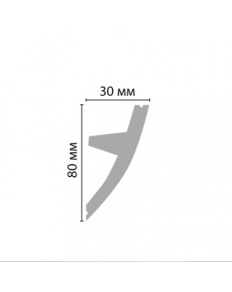 Плинтус потолочный под подсветку D502 ДМ Decomaster (75*31*2000 мм)-foto4