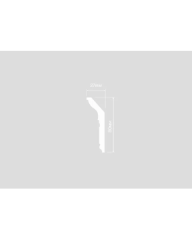 Карниз Hiwood L1902/ L1902M/ L1902S/ L1902L Фитополимер Под покраску 2000*80-150*27-42 мм-foto2